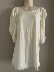 women's Lanvin white cotton-silk jersey top size L - Picture 1 of 8