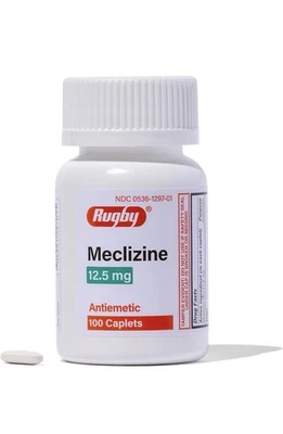 Rugby Meclizine 12.5mg Motion Sickness Caplets, 100 Count - Image 1 of 2