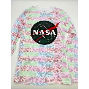 Camicia NASA con logo ripetuto. PICCOLO. NUOVO - Foto 1 di 1