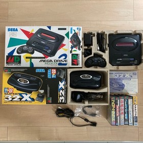Sega Mega Drive 2 Super 32X Console Boxed Bundle Lot 6 Game Strider Hiryu Japan