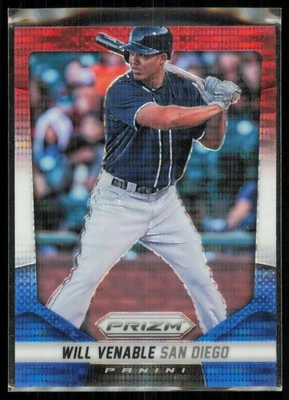 2014 Panini Prizm Prizms Red White and Blue Pulsar Will Venable #30 - Image 1 of 2