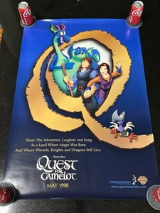 Vintage 1998 Warner Brothers Movie Poster - Quest For Camelot - DS One Sheet - Picture 1 of 6