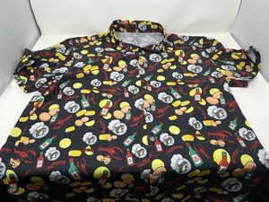 Camisa Buc-ees Hombres Grande Negra Cangrejo Hervir Hawaiana Salsa Caliente Chef Cajún Botón - Imagen 1 de 4
