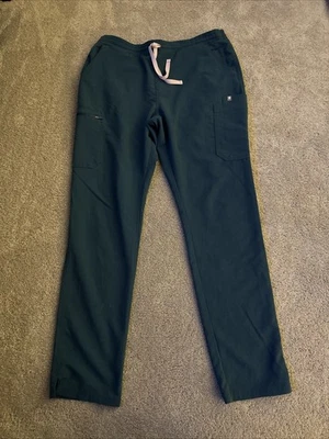 Fig’s Women’s Size Large Tall Caribbean Blue Scrub Pants - Image 1 of 4