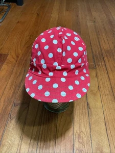 Vintage Kromer Polka Dot Fitted Hat Red 7 1/4 Made USA Milwaukee Wi 1960s Cap - Picture 1 of 9