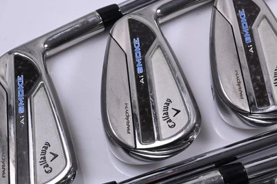 Callaway Paradym Ai Smoke Irons / 4-PW / Stiff Flex Elevate MPH 95 Shafts - Image 1 of 4