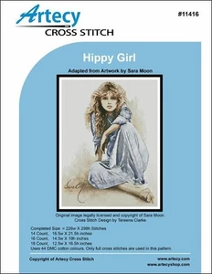 Hippy Girl by Artecy cross stitch pattern - Picture 1 of 2