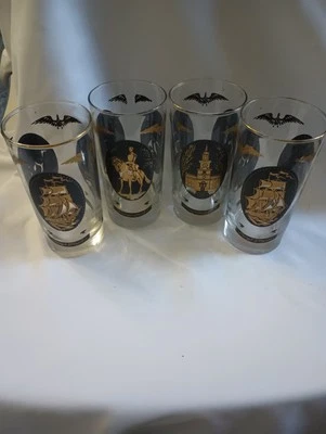 Libbey Vintage " Independence Hall"  Highball Glasses. Set Of 4. - Image 1 of 4