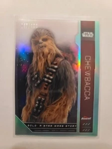 2023 Topps Finest Star Wars Chewbacca #FN-90 Aqua Refractor Parallel 47/199 - Picture 1 of 2