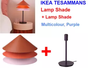 IKEA TESAMMANS Lamp Shade + Table Lamp Base Multicolour, Purple - Picture 1 of 4