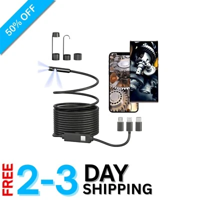 Portable Dual Lens Borescope for Home Inspections - Compatible with All Devices - Image 1 of 4