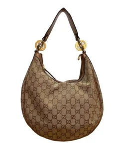 Gucci Shoulder Bag Brown Hobo Bag Canvas Women's Authentic - Bild 1 von 10
