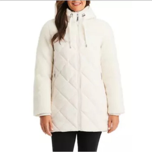 OFF WHITE Parka trapuntato e sherpa Koolaburra by UGG tecnica mista taglia 3X bianco sporco a ecrù