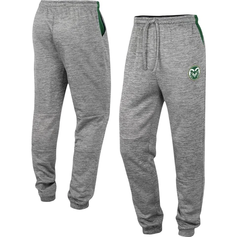 Men's Colosseum Gray Colorado State Rams Worlds to Conquer Sweatpants Cover