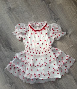 Disney Minnie Mouse White Mesh Tulle Dress with White Tank Top Dress Size 4 - Picture 1 of 7