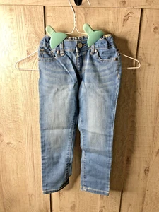 The Childrens Place Girls Denim Blue Jeans Size 4T Skinny Adjustable Waist - Picture 1 of 5
