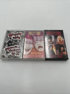 MOTLEY CRUE 3 Cassette Tape Lot 1980's Shout At The Devil Theatre Of Pain Decade - Picture 1 of 8