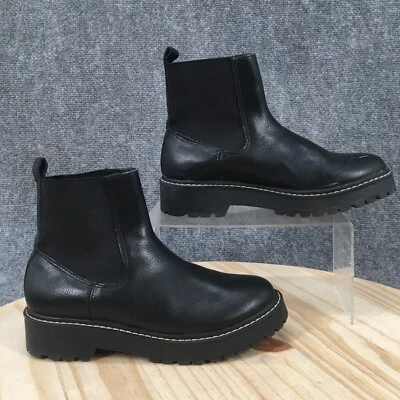 DV Dolce Vita Boots Womens 6 Lobera Chelsea Black Round Toe Pull On Ankle Top - Image 1 of 4