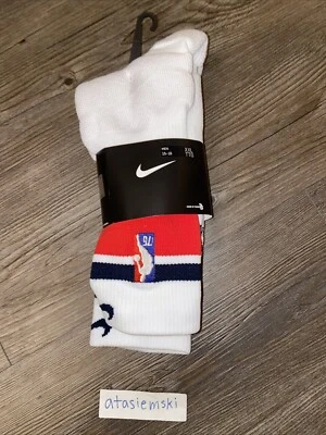 Nike NBA 75th Anniversary Authentic Crew Socks PAA808-100 Men's Size XXL 15-18 - Image 1 of 4