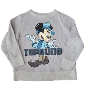 Disney Kids Mickey Mouse Pullover Topolino Gray Sweatshirt Size XS - Picture 1 of 5