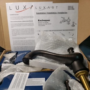 LUXART Scheck römische Wannenarmatur geölt gerieben Bronze E341-ORB Neu im Karton - Bild 1 von 12