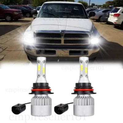9004 HB1 LED Headlight Kit for Dodge RAM 1500 2500 3500 1994-2001 High/Lo Beam - Image 1 of 4