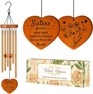 Sisters Gifts from Sister, Sister Birthday Gifts Wind Chime, Bestie Gift for Wom - Picture 1 of 8