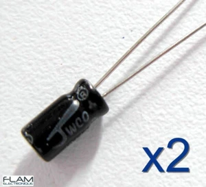 2x condensateur électrolytique 16V 47uF Radial Capacitor Aluminium 8x4mm - Bild 1 von 3