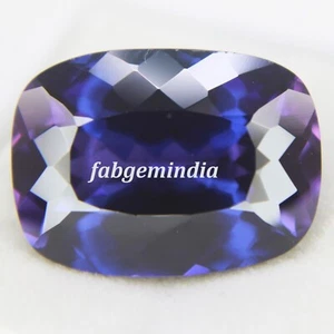11+ Ct Certified Natural Sapphire Cushion Cut Purple Blue Loose Gemstones - Picture 1 of 6