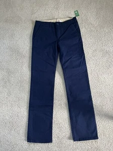 Boys Gap NWT Navy Blue Uniform Dress Pants Size 14 Adjustable Waist School - Picture 1 of 4