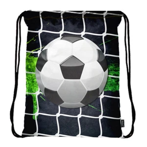 Bolso ligero con cordón mochila deportiva gimnasio con bolsillo lateral pelota de fútbol 3018 - Imagen 1 de 4