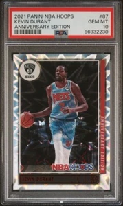 KEVIN DURANT 2021 HOOPS ANNIVERSARY EDITION SSP NETS GEM PSA 10 POP 1 🔥🔥 - Picture 1 of 2