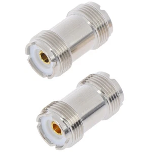 SO-239 UHF Female to Female RF Coax Cable Adapter Connector for PL-259 UHFFRF-mx - Zdjęcie 1 z 12