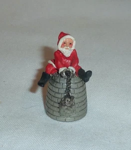 Stephen Frost Pewter Santa Claus Merry Christmas Thimble - Bild 1 von 3