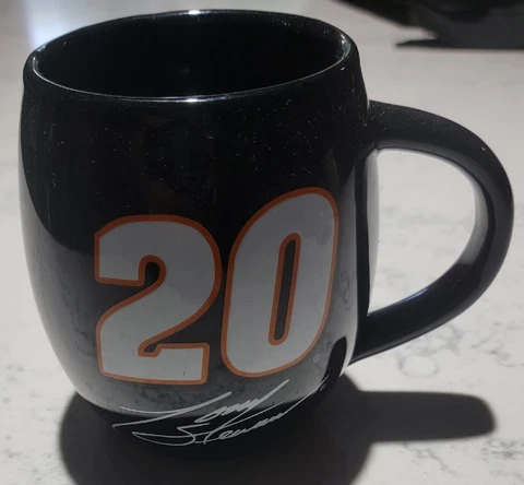 NASCAR Tony Stewart #20 Race Car Black Coffee Mug Cup 16oz Large Cover
