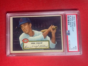 1952 Topps Virgil Stallcup #69, PSA EX 5 Black Back
