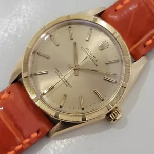 Mens Rolex Oyster Perpetual Ref 1007 34mm 18k Solid Gold 1960s Automatic RA438 - Picture 1 of 12