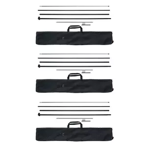 VEVOR Feather Flag Pole Kit 3 Packs Swooper Flag Pole 16.3 ft with Ground Stakes - Picture 1 of 12