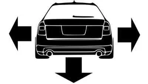 Audi a4 avant Down and Out Sticker - performance wide decal vinyl a3 a6 150mm - Picture 1 of 1