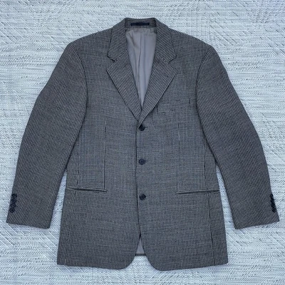 HUGO BOSS Einstein Sports Jacket Men's 40" Gold Black Check Virgin Wool Blazer - Image 1 of 4
