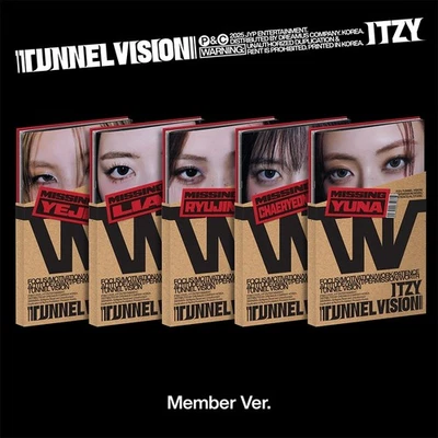 ITZY [TUNNEL VISION] 11th Mini Album MEMBER Ver/CD+Photo Book+3Card+etc+POB+GIFT - Image 1 of 4