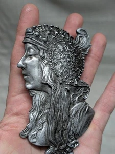 vintage 1970s belt buckle GATSBY female GODDESS western HIPPIE boho FLAPPER - Picture 1 of 6