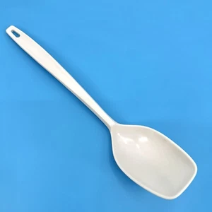Vintage Foley White Melamine No. 4 Serving Spoon Kitchen Utensil Flat Tip 11 in. - Picture 1 of 6