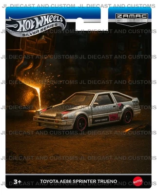 Hot Wheels Zamac Toyota AE86 Sprinter Trueno cartão personalizado conjunto exclusivo Walmart - Imagem 1 de 2