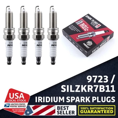 4PCS iridium Spark Plugs For 2016 - 2010 HYUNDAI GENESIS COUPE 9723/SILZKR7B11 — 第 1/4 张图片