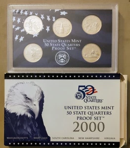 2000(3),2002(2) United States Mint 50 State Quarters Proof Set - Picture 1 of 2
