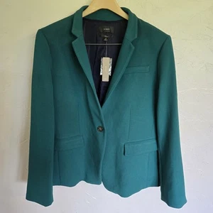 J.Crew Women's $198 Regent Blazer Four-Season Stretch Emerald Green Size 18 PLUS - Picture 1 of 7