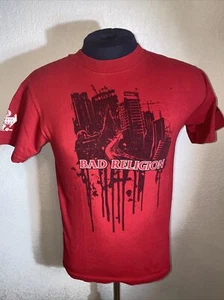 Bad Religion Warped Tour 07 New Maps Of Hell Harley Davidson T-Shirt Small Red - Picture 1 of 13
