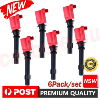6x Ignition Coils For Ford Falcon Territory BA BF 2002-04-05-2010 2011 6cyl 4.0L - image 1 of 4