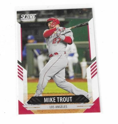 2021 Panini Chronicles Score Baseball Mike Trout Card - Image 1 of 2